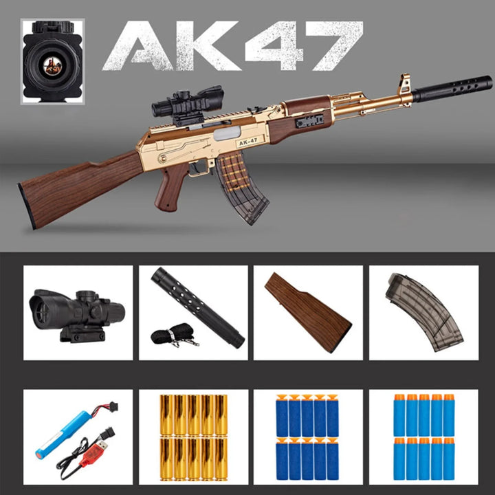Fusil semi-automatique AK47, pistolet nerf réaliste