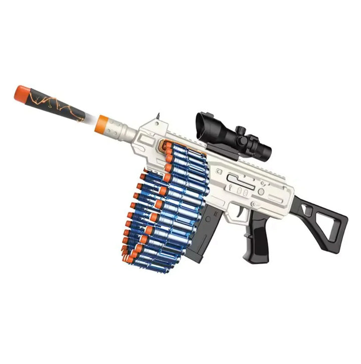 mitrailleuse à batterie blanche ump pistolets nerf