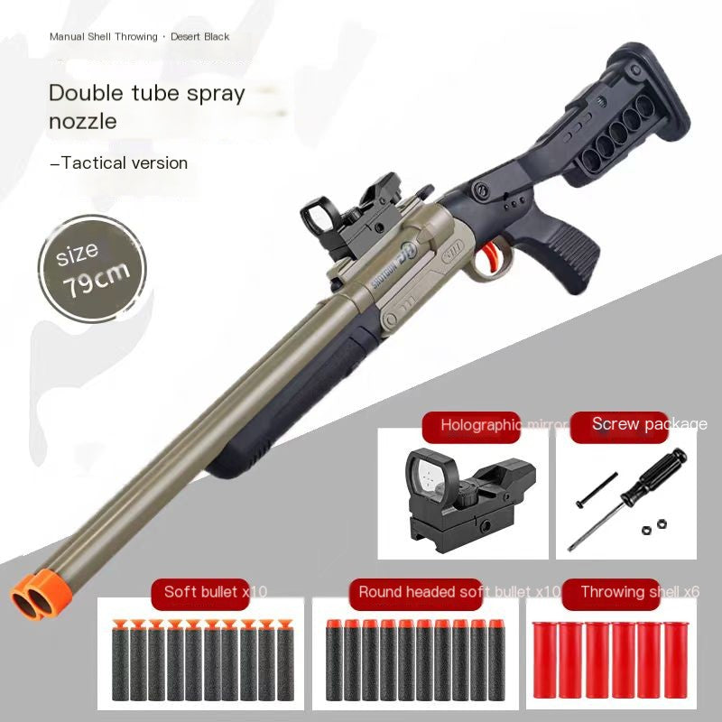 Fusil de chasse à double canon à éjection de cartouches Nerf