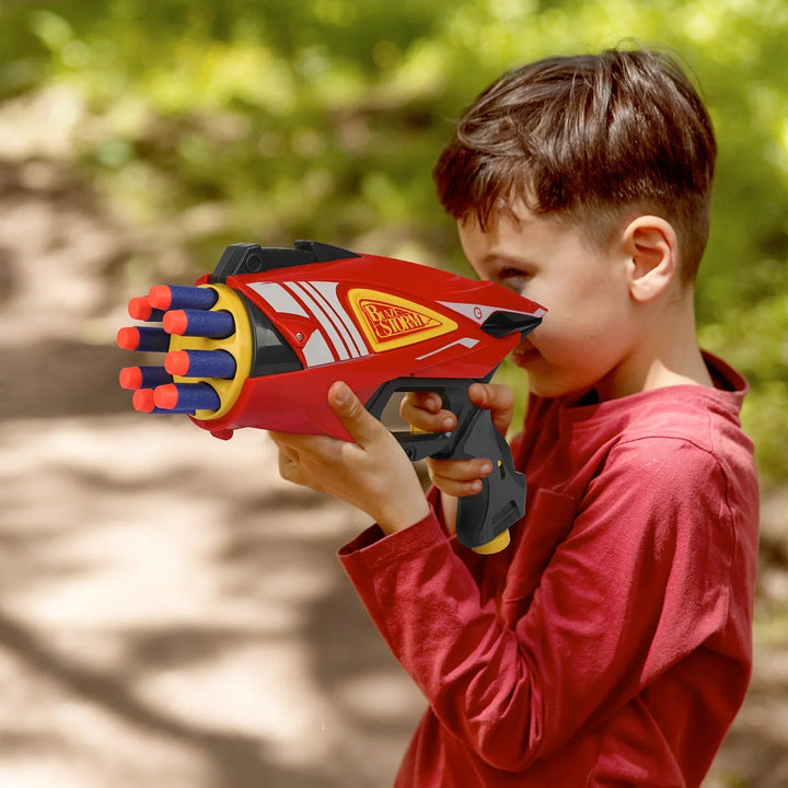 pistolet nerf blaster rouge à 8 balles pour enfant