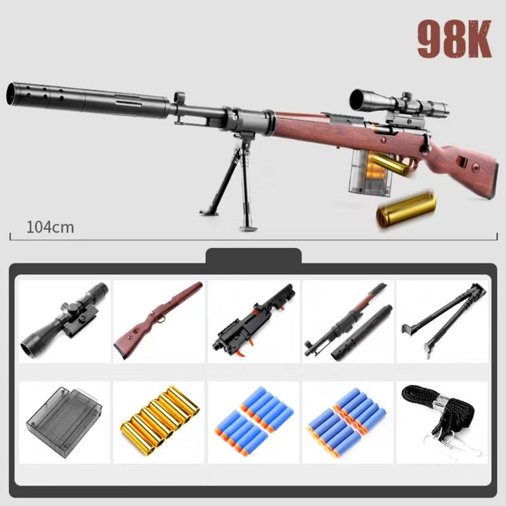 Gros fusil de sniper Kar98K Nerf Blaster