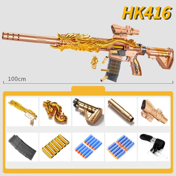 Fusil blaster nerf hk416 en peau de dragon cool