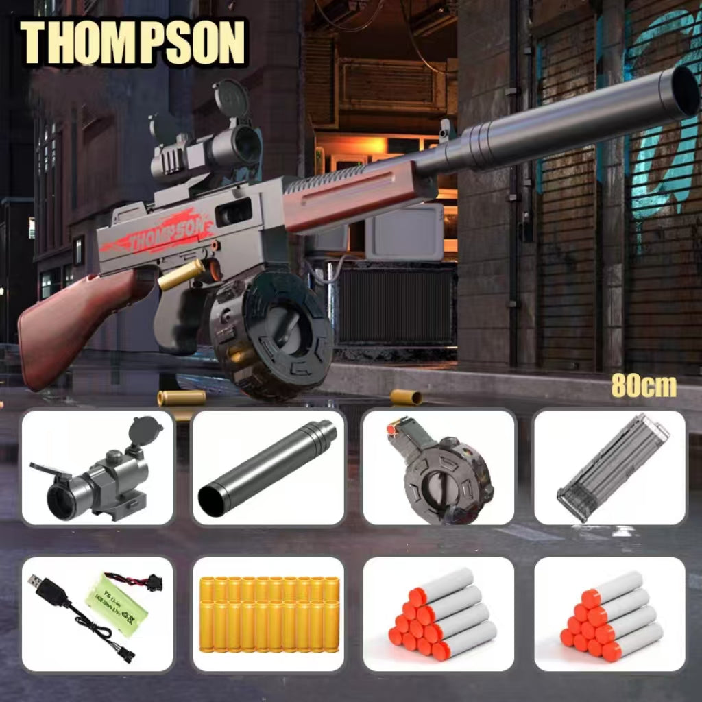Pistolet mitrailleur manuel et automatique Thompson Nerf Gun