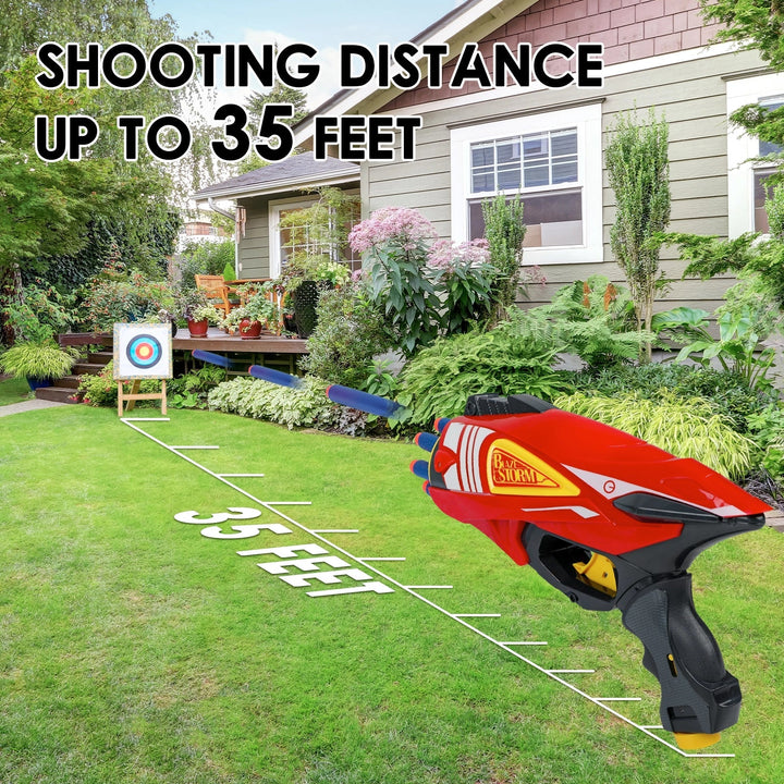 pistolet nerf blaster rouge à 8 balles pour enfant