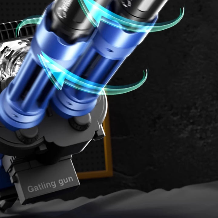 Mitrailleuse Gatling à double canon Gel Blaster