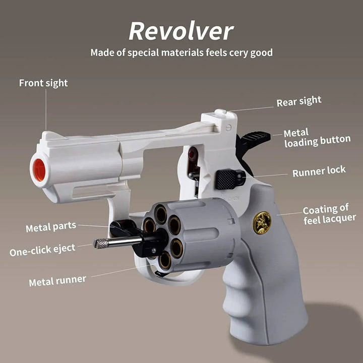revolver occidental blanc zp-5 pistolets nerf