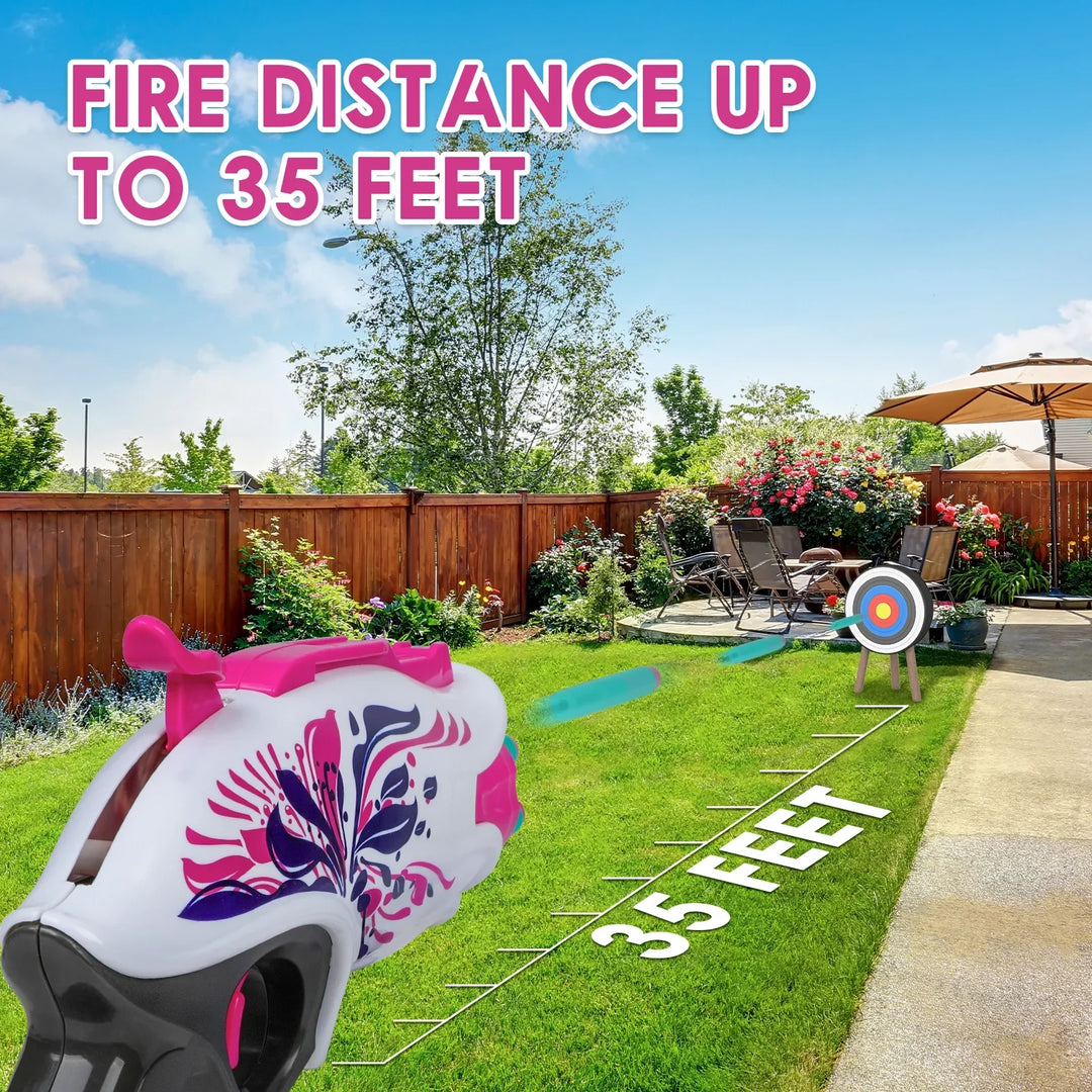 pistolet à platine rose à 5 coups pistolets nerf