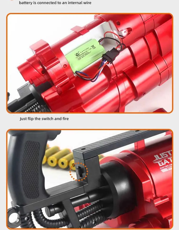 Avec Minigun à éjection d'obus Nerf Gatling Gun