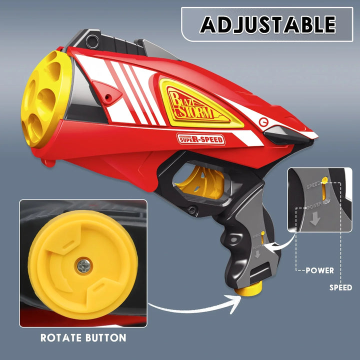 pistolet nerf blaster rouge à 8 balles pour enfant