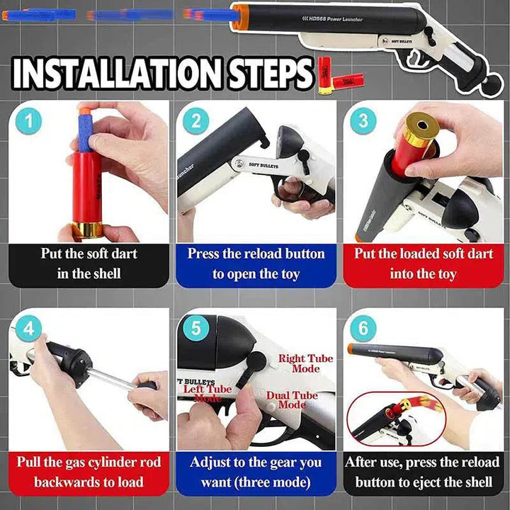 Fusil à pompe Nerf HDS68 à éjection de cartouche réaliste