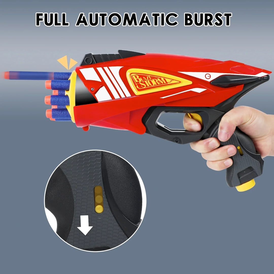 pistolet nerf blaster rouge à 8 balles pour enfant
