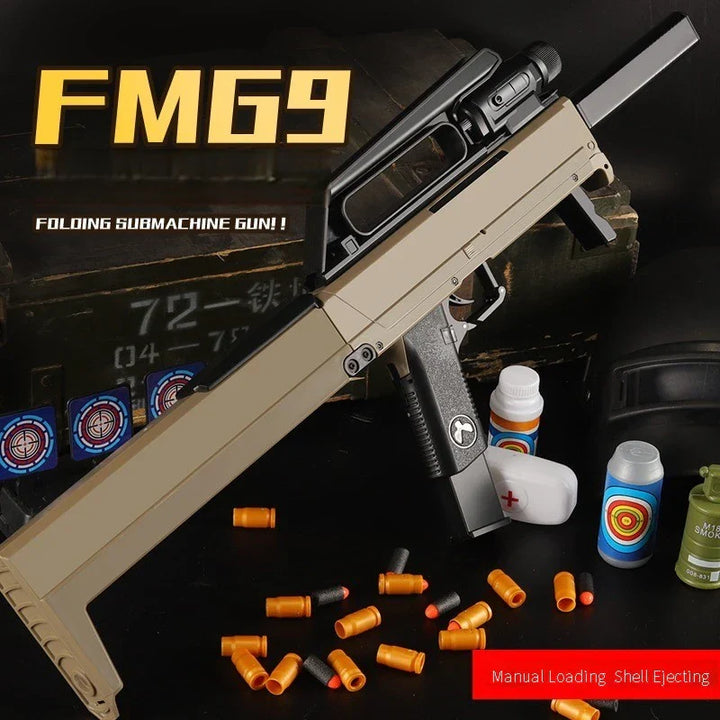 Pistolet mitrailleur pliable Sand FMG9 Nerf Guns