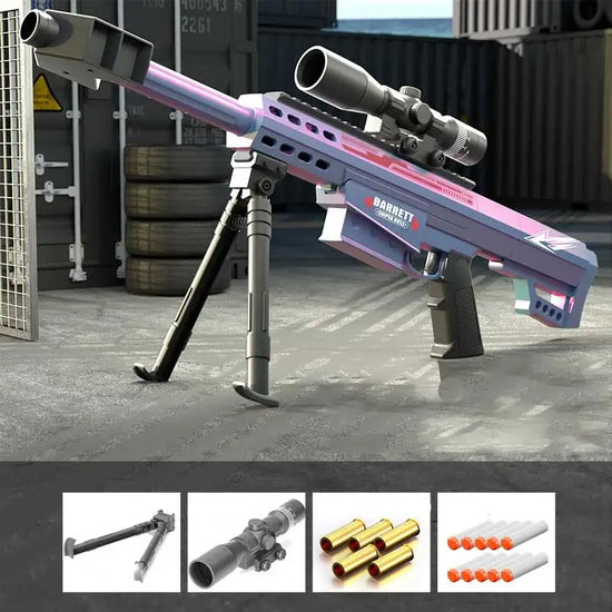Pistolet de sniper Barrett à chargement pliable Pistolets Nerf