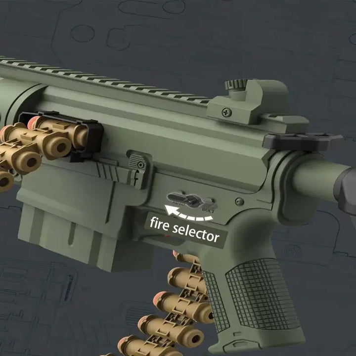 Fusil Gatling à alimentation par courroie entièrement automatique