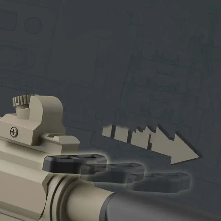 Fusil Gatling à alimentation par courroie entièrement automatique