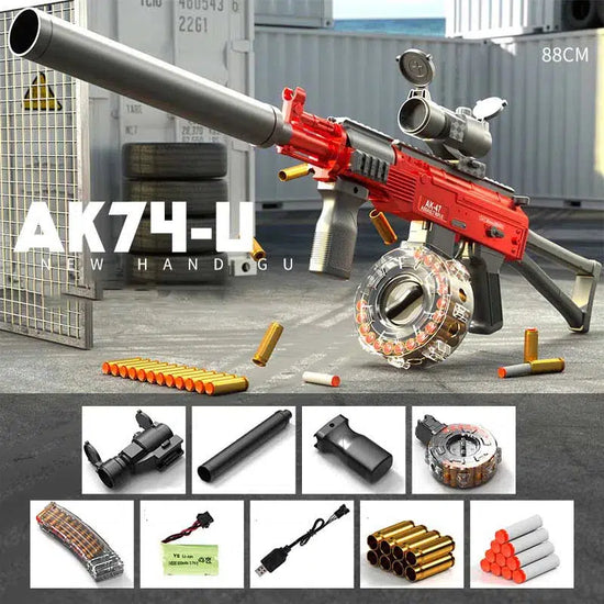 Nouveau blaster à fléchettes en mousse souple ak74u