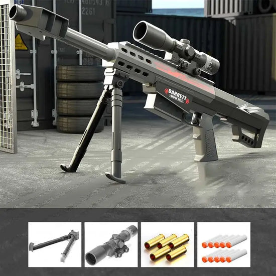 Pistolet de sniper Barrett à chargement pliable Pistolets Nerf
