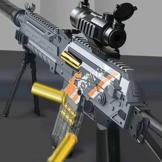 Fusil automatique manuel AK-74U et pistolets Nerf