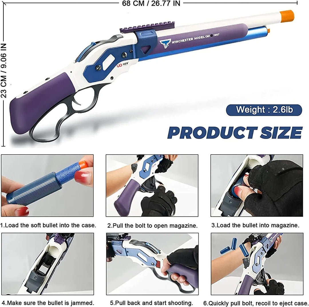 Fusil de chasse réaliste Winchester 1887 Nerf guns