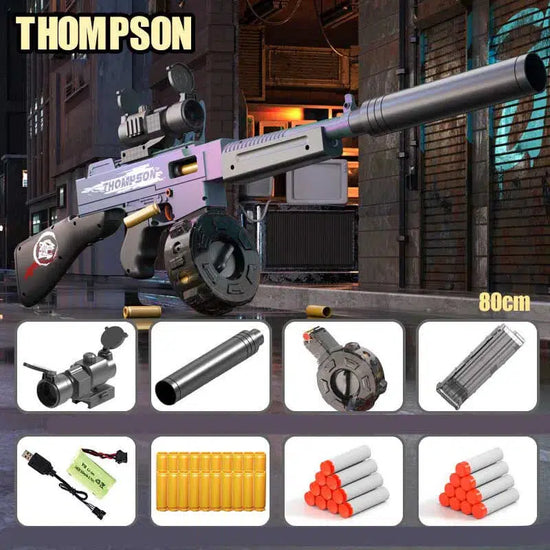 Pistolet mitrailleur manuel et automatique Thompson Nerf Gun