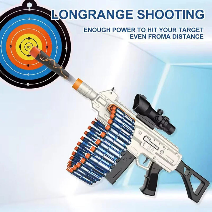 mitrailleuse à batterie blanche ump pistolets nerf