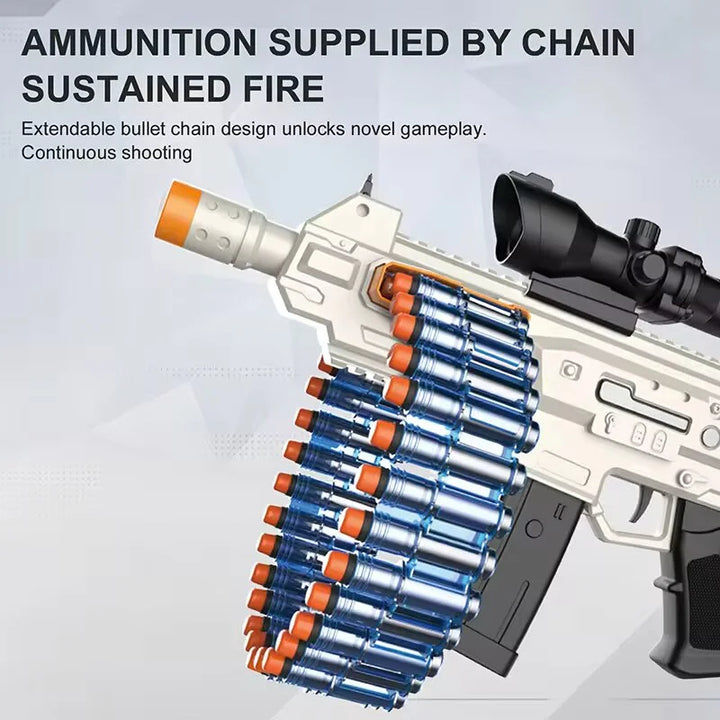 mitrailleuse à batterie blanche ump pistolets nerf