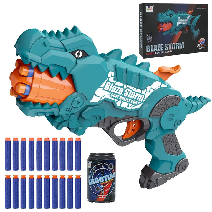 Pistolets Nerf cool pour enfants Dinosquad verts