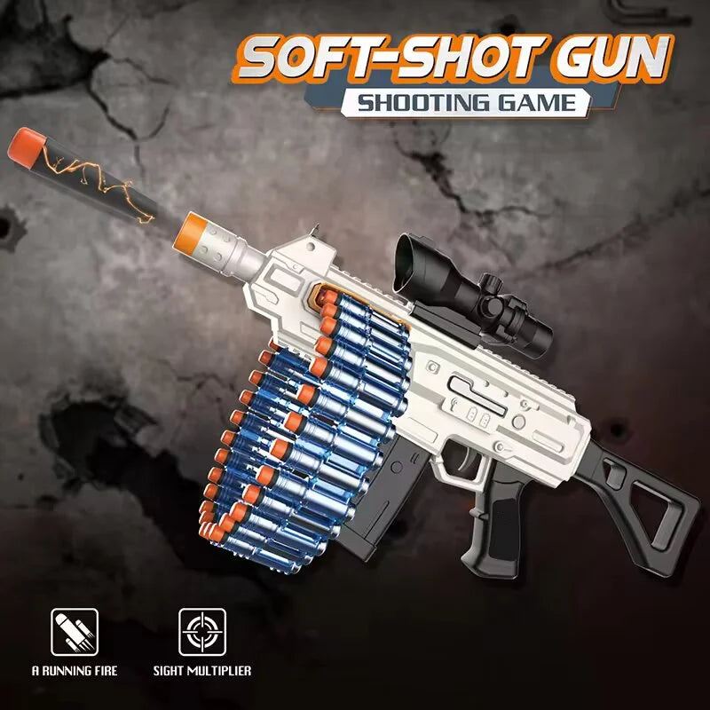 mitrailleuse à batterie blanche ump pistolets nerf